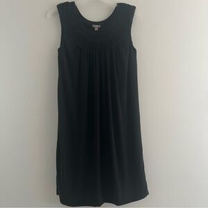 J.Jill Woman Dress 100% Silk Small elegant classic wrap sleeveless Black navy
